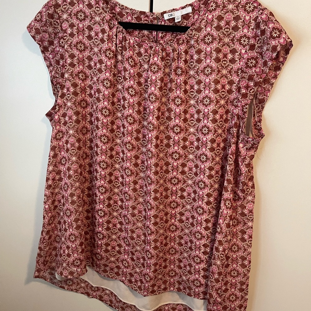 DR2 by Daniel Rainn Camila Cap Sleeve Top size XL